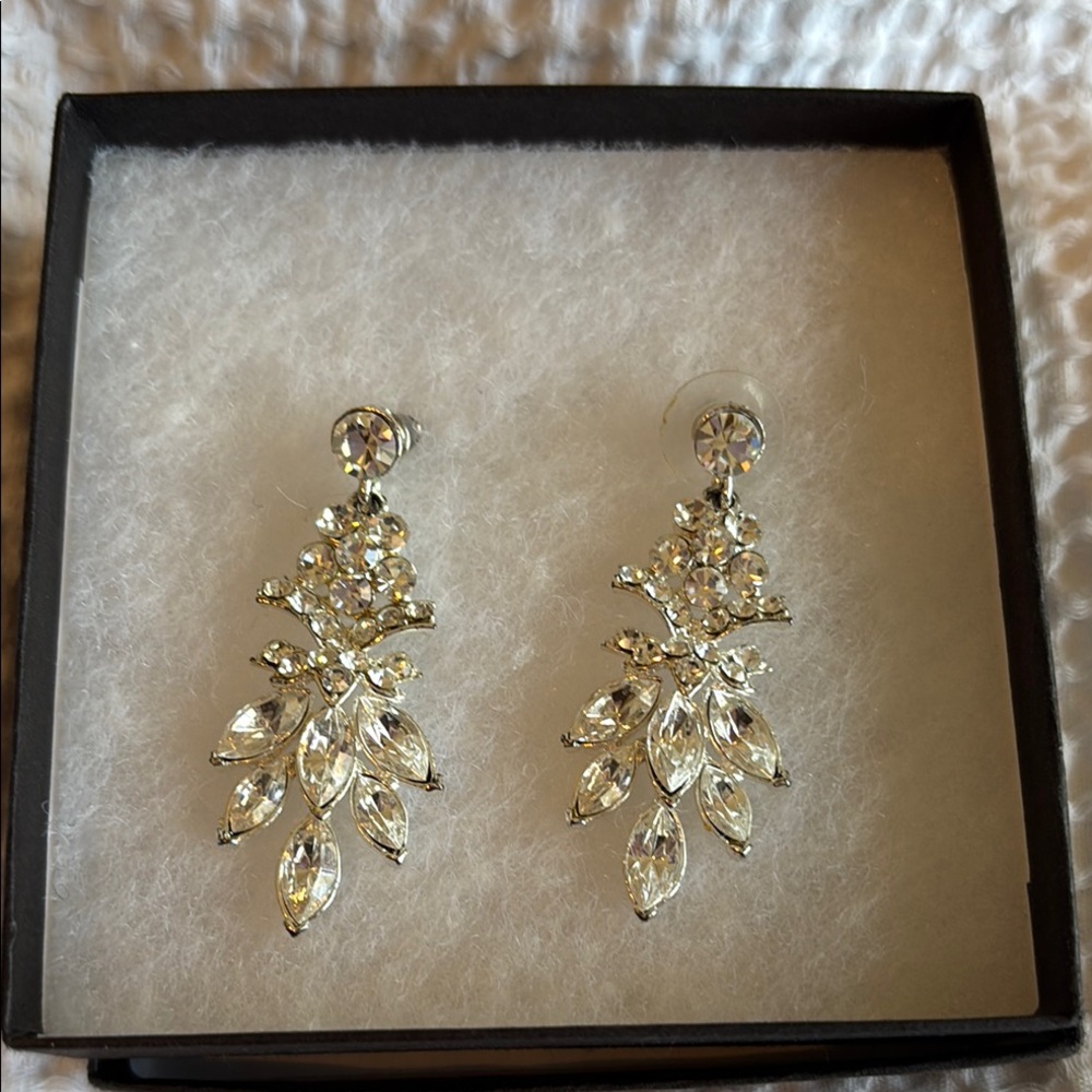 Silver Chandelier Crystal Earrings